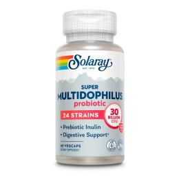 Пробіотики та пребіотики Solaray Super Multidophilus 24 Strain Probiotic 30 Billion Cfu - 60 vcaps (2024-11-0722)
