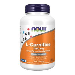 Жироспалювачі Now Foods L-Carnitine 1000mg - 100 tabs (2022-10-2540)