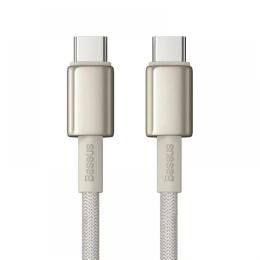 Дата-кабель Baseus Tungsten Gold Fast Charging Type-C to Type-C 100W (1m) Gold (P10319800G21-00)
