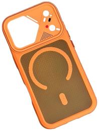 Чохол-накладка Infinity Vip Grid with MagSafe для Apple iPhone 17 Pro Max Orange