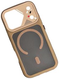 Чохол-накладка Infinity Vip Grid with MagSafe для Apple iPhone 17 Pro Max Chocolate