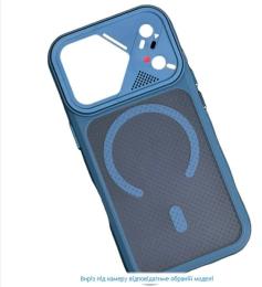 Чохол-накладка Infinity Vip Grid with MagSafe для Apple iPhone 17 Pro Blue