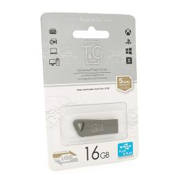 Флеш память T&amp;G Star S, USB 2.0 + Type-C, 16GB, Metal
