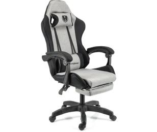 Ігрове крісло Holmer GCH-03 Fabric Size L Black Gray Nylon+Footrest (GCH-03)