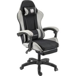 Ігрове крісло Holmer GCH-04 Fabric Size L Black Gray Nylon+Footrest (GCH-04)