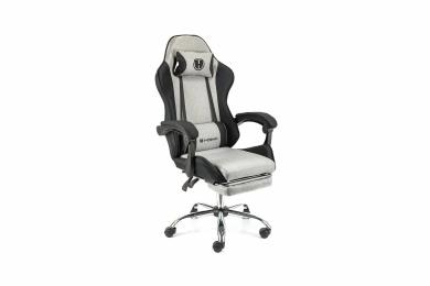 Ігрове крісло Holmer GCH-05 Fabric Size L Black Gray Metall+Footrest (GCH-05)