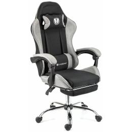 Ігрове крісло Holmer GCH-06 Fabric Size L Black Gray Metall+Footrest (GCH-06)