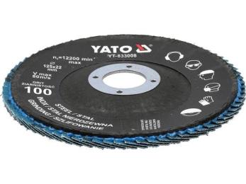 Диск шліфувальний YATO d = 125/22 мм, зернистість  -  P100 (YT-833008)
