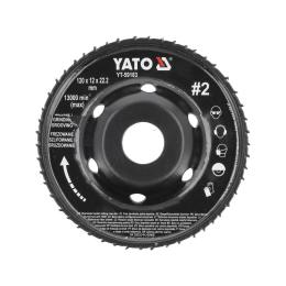 Диск шліфувальний YATO O = 120/22.2 мм, t = 16/12 мм шорстк №2 (YT-59183)