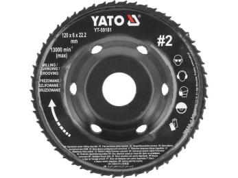 Диск шліфувальний YATO O = 120/22.2 мм, t = 16/6мм шорстк №2 (YT-59181)