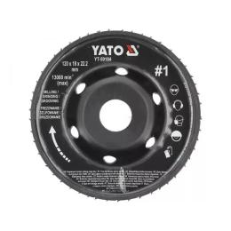 Диск шліфувальний YATO O = 120/22.2 мм, t = 18 мм шорстк № 1 (YT-59184)