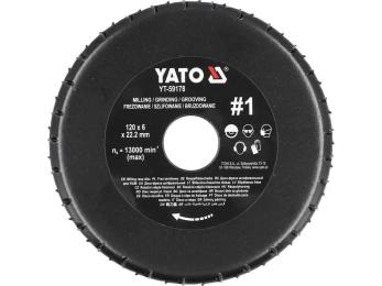 Диск шліфувальний YATO O = 120/22.2 мм, t = 6 мм шорстк №1 (YT-59178)