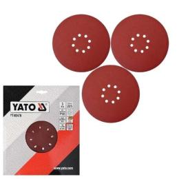 Диск шліфувальний YATO O = 225мм, Р180, до YT-82340 і YT-82350, 3шт (YT-83476)