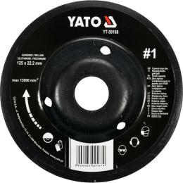 Диск шліфувальний YATO O = 125/22.2 мм, шорсткість №1 (YT-59168)