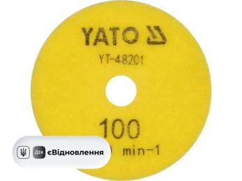 Диск шліфувальний YATO O = 100 мм, G100, макс. 4500 об/хв, по каменю в сух/мокр (YT-48201)