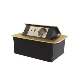 Розетка LIVOLO VL-SHS012-TC.UA.UC-AP-A Gold