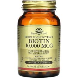 Вітаміни та мінерали Solgar Biotin 10,000 mcg (120 veg caps) (18838-01)