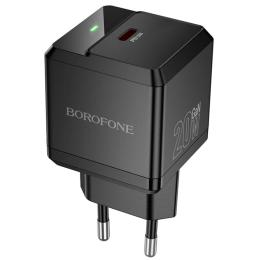 Адаптер живлення для телефона Borofone BN18 Intenso PD20W (1USB-C) Black