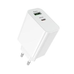 Адаптер живлення для телефона Borofone BA106A Stellar PD20W + QC3.0 charger (EU) White (6941991125317)
