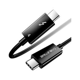Дата-кабель Cabletime (CT40H) Thunderbolt 4 Type-C (тато)  -  Type-C (тато) 100W 1 м (CA915422)