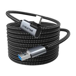 Дата-кабель Cabletime (CA43P) USB3.0 Type-C (тато)  -  Type-A (тато) VR Oculus Quest 2, 5 м (CA915927)
