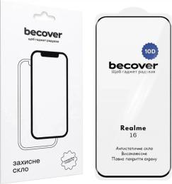 Захисне скло BeCover 10D для Realme 16 Black (716100)