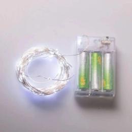 Гірлянда GarlandoPro 10 м на 100 led White роса на батарейках (100L10MWW)