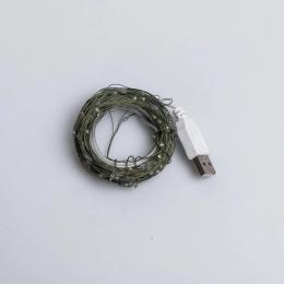 Гірлянда GarlandoPro 20 м USB на 200 led Green White роса (USB200L20MGW)