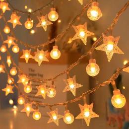 Гірлянда Voltronic GarlStarBal-10m220 White Hot Зірки+Кулі 80шт, 10 м