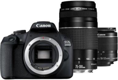 Фотоапарат Canon EOS 2000D kit 18-55 + 75-300 (2728C021)