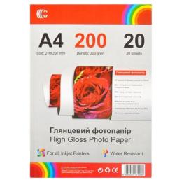 Фотопапір Infinity А4 20л, 200г/м2, глянсовий