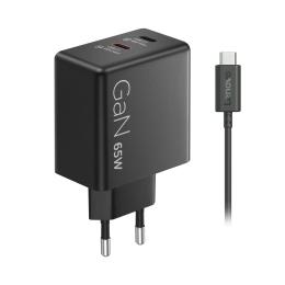 Блок живлення для ноутбука Lenovo Dual USB-C GaN Charger 65 Вт (40AW065BEU)