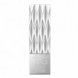 Флеш память T&amp;G Metal 8GB USB 2.0 (103) з ромбами Silver