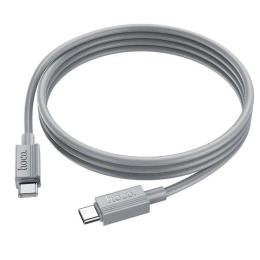 Дата-кабель Hoco X107 Favor 60W Type-C (тато) to Type-C (тато) 1m Gray