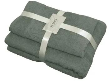 Рушник SOHO Elbe 50х90 + 70х140 см Dark Olive 2 шт