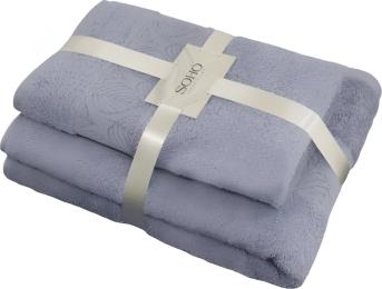 Рушник SOHO Elbe 50х90 + 70х140 см Gray 2 шт