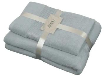 Рушник SOHO Elove 50х90 + 70х140 см Light Gray 2 шт