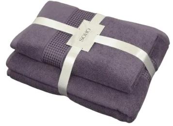 Рушник SOHO Elove 50х90 + 70х140 см Purple Sage 2 шт