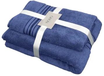 Рушник SOHO Sophia 50х90 + 70х140 см Dark Blue 2 шт