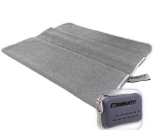 Рушник EasyFit RoyalWing 140х60 см Gray з мікрофібри + кейс (EF-8503s-1)