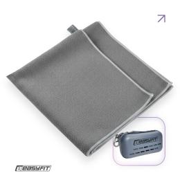 Рушник EasyFit RoyalWing 90х50 см Gray з мікрофібри + кейс (EF-8503s-2)