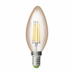Світлодіодна лампа Eurolamp LED CL 6W 620 Lm E14 3000K deco 2шт (MLP-LED-CL-06143(Amber))