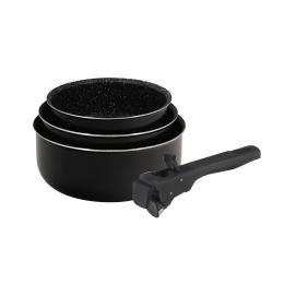 Ківш Bergner Click &amp; cook black, 16/18/20 см 4 предмети (BG-31602-BK)
