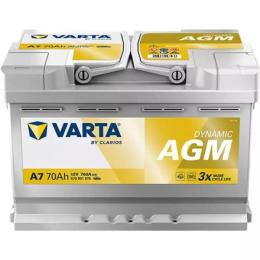 Автомобільний акумулятор Varta Silver Dynamic AGM A7/E39 6CT-70Ah АзЕ (570901076)