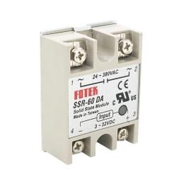 Реле Voltronic Fotek SSR-60DA 60А 24-380VAC Beige
