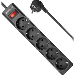 Мережевий фільтр Defender ES largo Power filtr 3 м Black (994980)