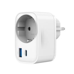 Мережевий фільтр Gembird 1xUSB-C PD20W + 1xUSB QC3.0 + Schuko White (TA-ACPDQC20-01-W)