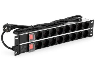 Мережевий фільтр Voltronic Me16P2U-3/1.5W Black White