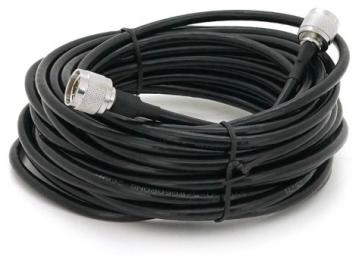Коаксіальний кабель Voltronic 15 метрів, N Type Male (тато, штекер) з двох сторін Black