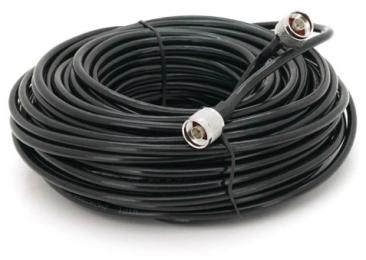 Коаксіальний кабель Voltronic 40 метрів, N Type Male (тато, штекер) з двох сторін Black